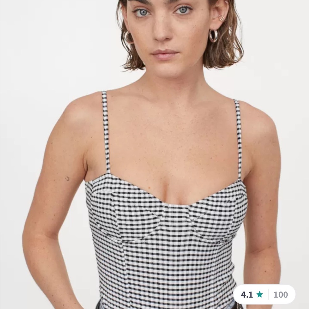 Black and White Gingham Bodysuit